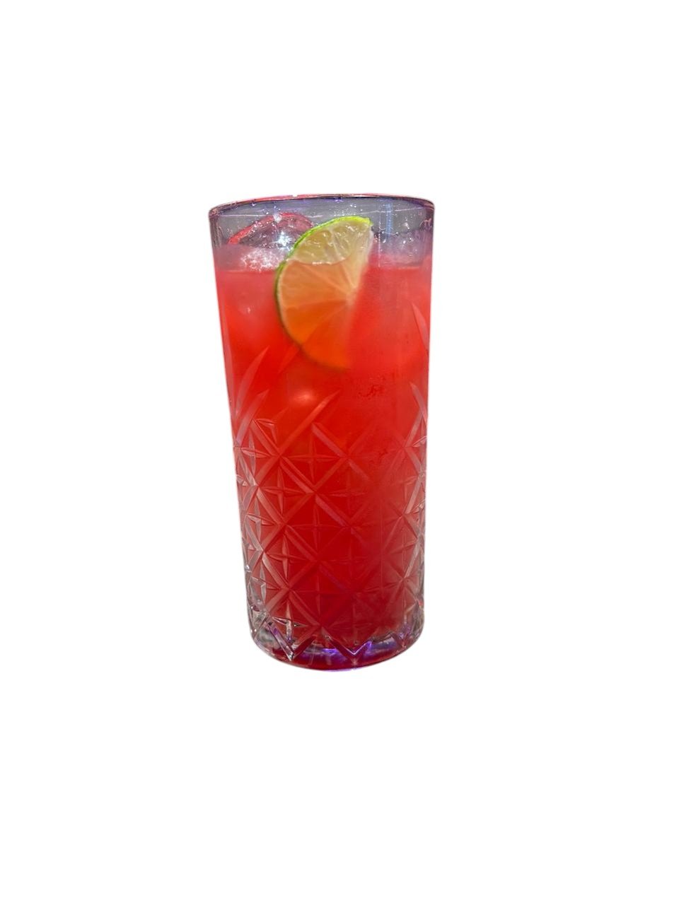 bicchiere di strawberry collins
